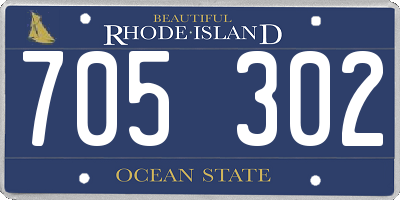 RI license plate 705302
