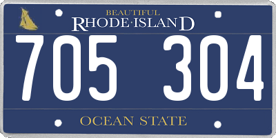 RI license plate 705304