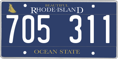 RI license plate 705311