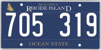 RI license plate 705319