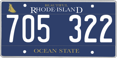 RI license plate 705322