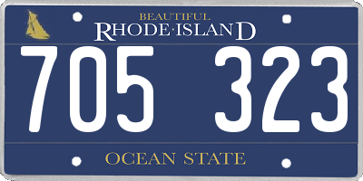 RI license plate 705323
