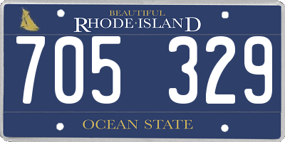 RI license plate 705329