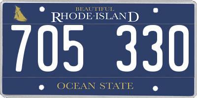 RI license plate 705330