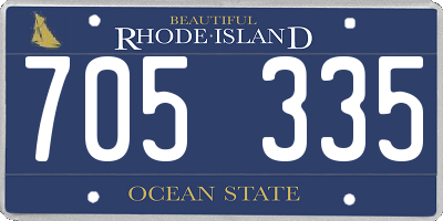 RI license plate 705335