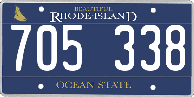RI license plate 705338