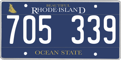 RI license plate 705339