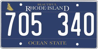 RI license plate 705340