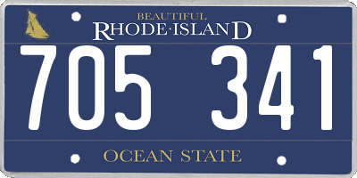 RI license plate 705341