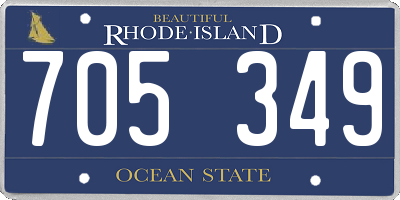 RI license plate 705349