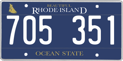 RI license plate 705351