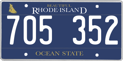 RI license plate 705352