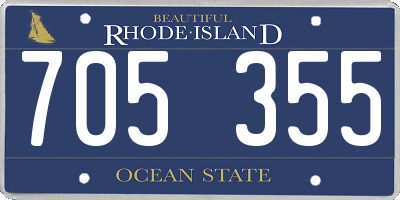 RI license plate 705355