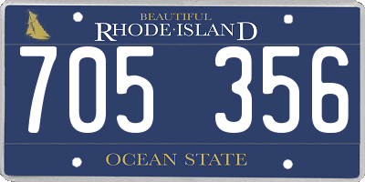 RI license plate 705356