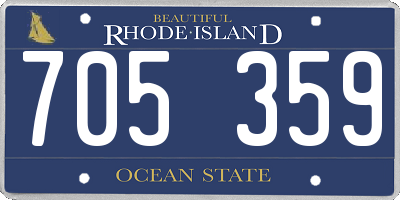 RI license plate 705359