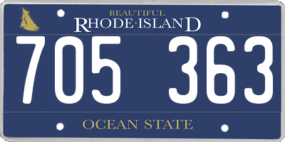 RI license plate 705363