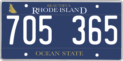 RI license plate 705365