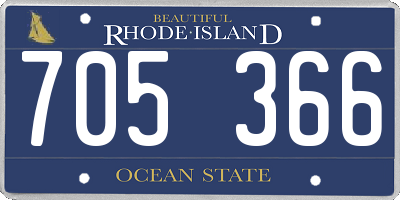 RI license plate 705366