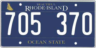 RI license plate 705370
