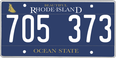 RI license plate 705373