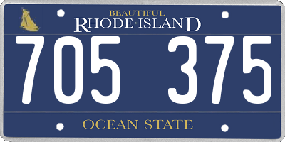 RI license plate 705375