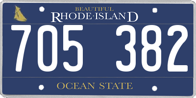 RI license plate 705382