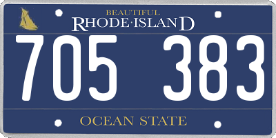 RI license plate 705383