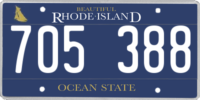 RI license plate 705388
