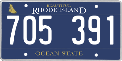 RI license plate 705391