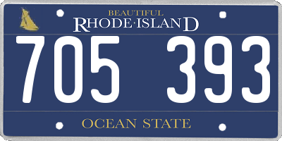 RI license plate 705393
