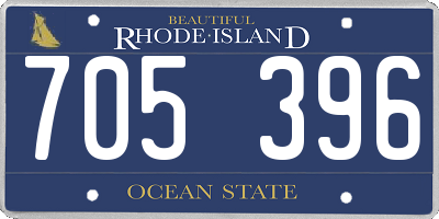 RI license plate 705396