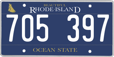 RI license plate 705397