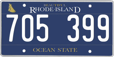 RI license plate 705399