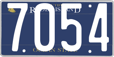 RI license plate 7054