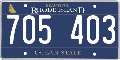RI license plate 705403