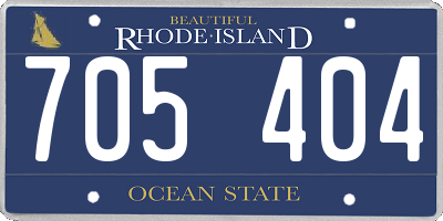 RI license plate 705404