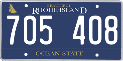 RI license plate 705408