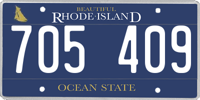 RI license plate 705409