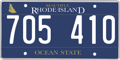 RI license plate 705410