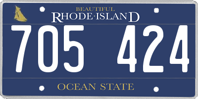 RI license plate 705424