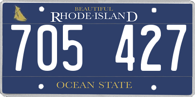RI license plate 705427