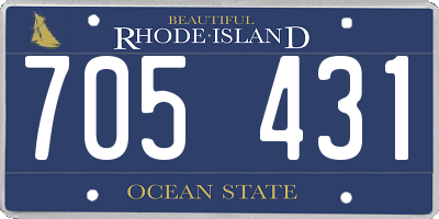 RI license plate 705431