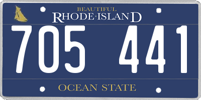 RI license plate 705441