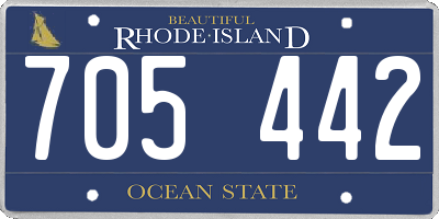 RI license plate 705442