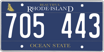RI license plate 705443