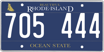 RI license plate 705444