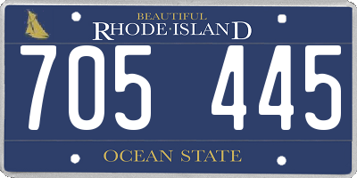 RI license plate 705445