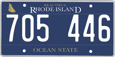 RI license plate 705446