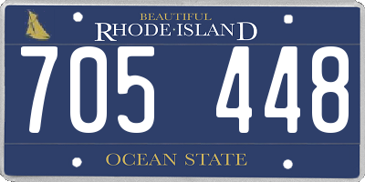 RI license plate 705448