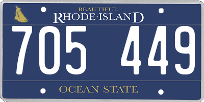 RI license plate 705449